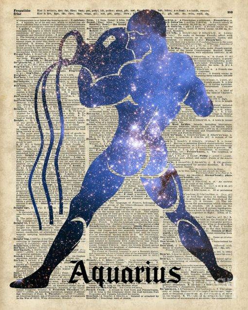 Aquarius The Water-Bearer - Zodiac Sign – Poster | Canvas Wall Art ...