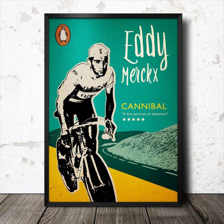 Eddy Merckx Retro Cycling Art – Poster | Canvas Wall Art Print - Remizozo