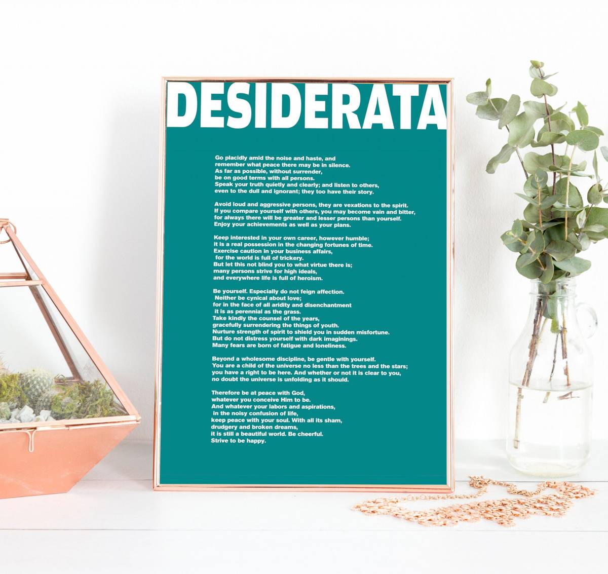 Desiderata By Max Ehrmann Desiderata Poem Poster Desiderata Poetry Wall Art Max Ehrmann 