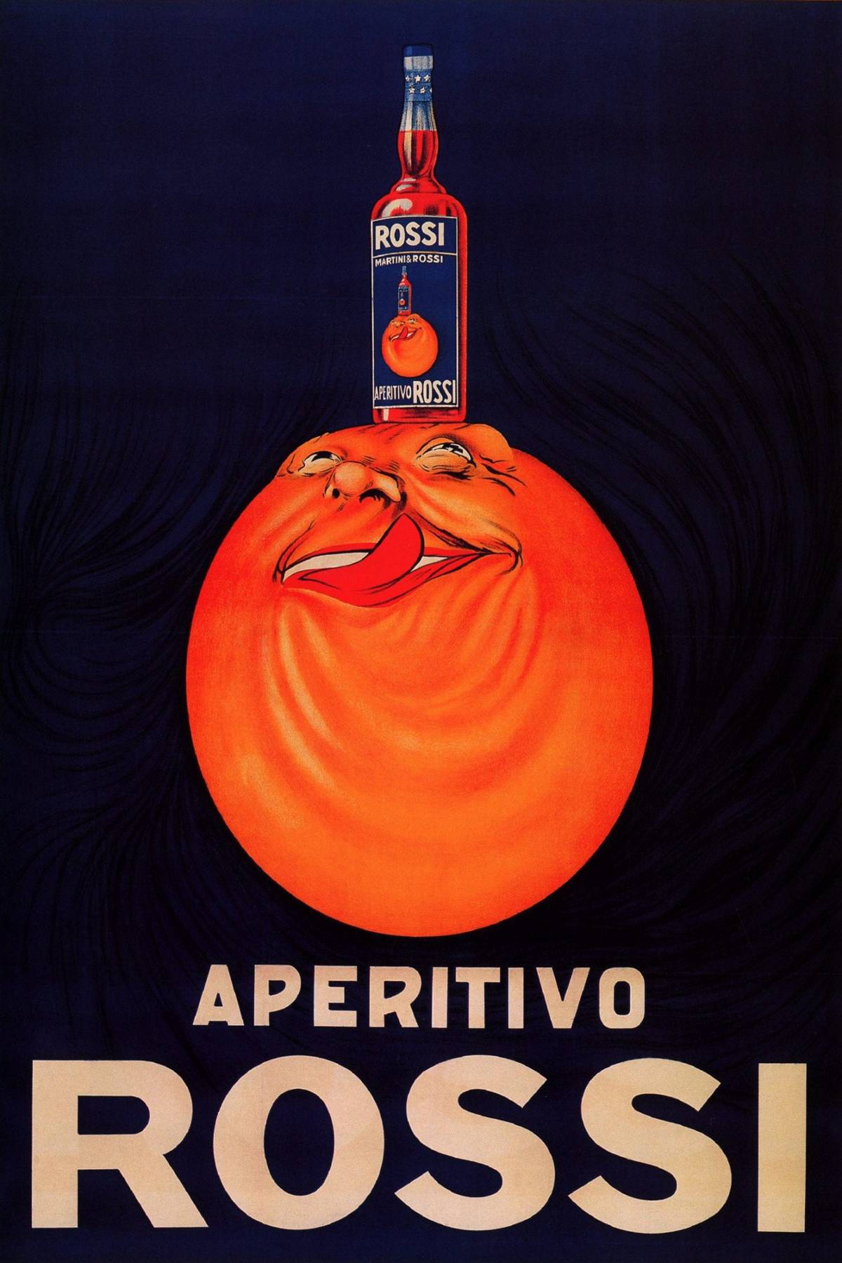 Aperitivo Rossi Martini Vermouth Drink Orange Head Balancing Bottle
