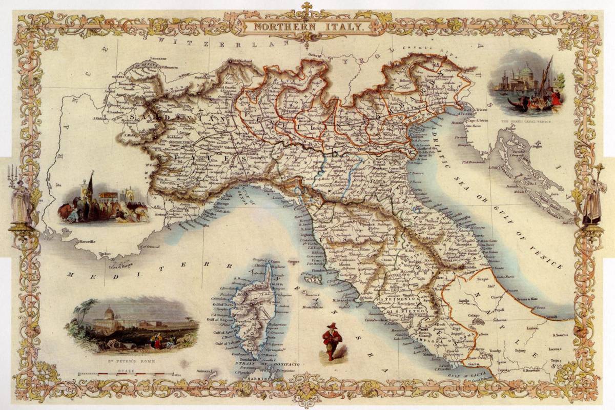 S Map Northern Italy Grand Canal Venice Adriatic Sea St Peter S