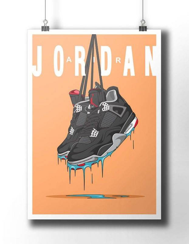 Nike Air Jordan 4 Sneaker - Jordan Kicks - Nike Trainer - Dope Art ...