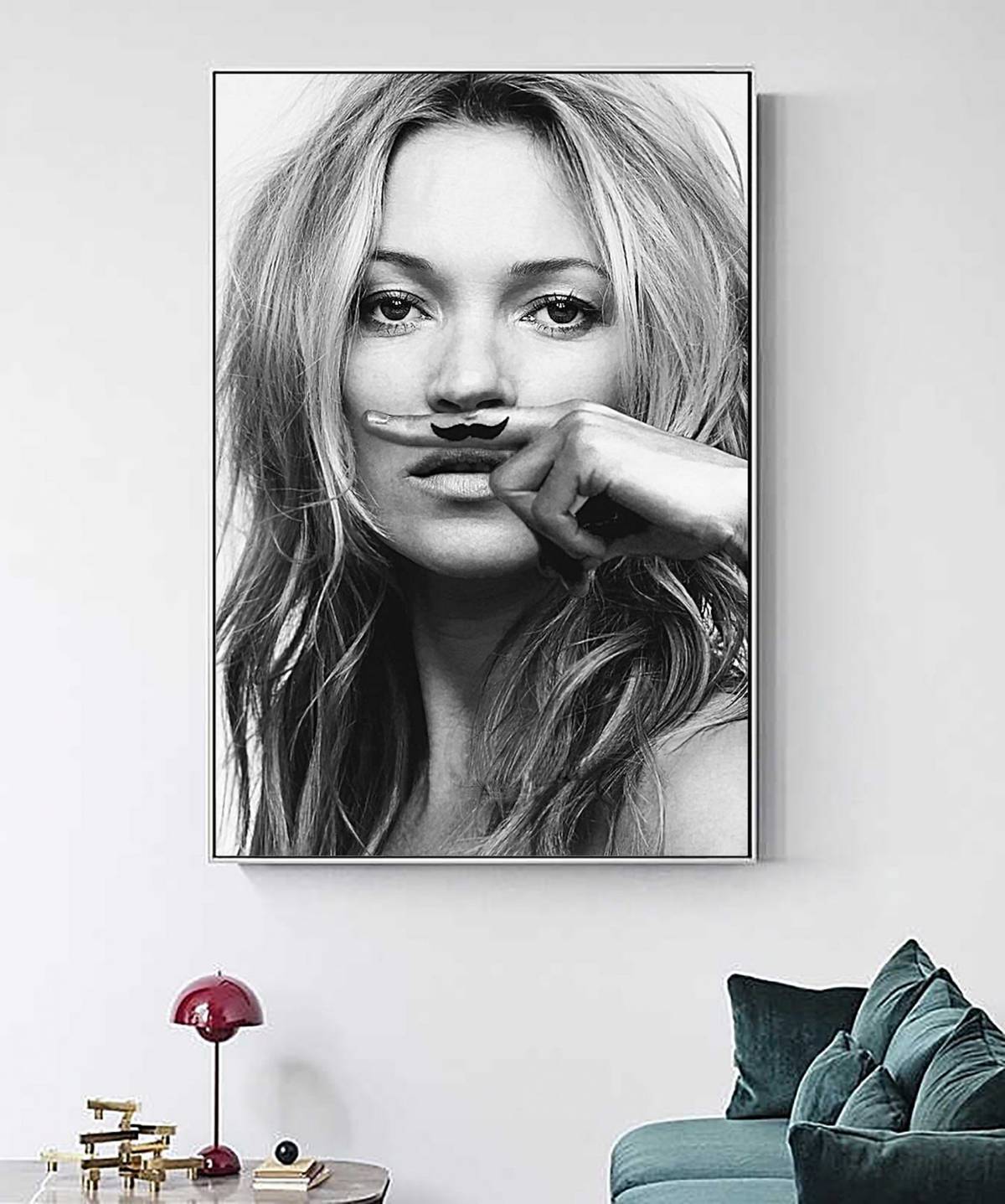 Kate Moss, Kate Moss Wall Art Decor, Fashion Model, Kate Moss Black ...