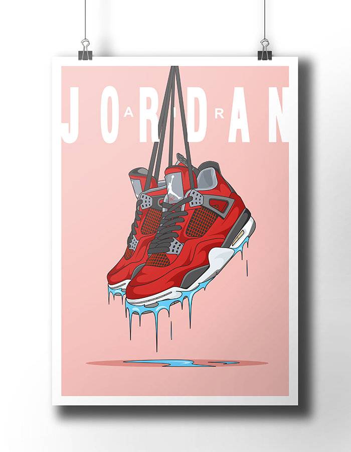 Nike Air Jordan 4 Red Suede Sneaker - Toro Bravo - Nike Trainer - Dope ...