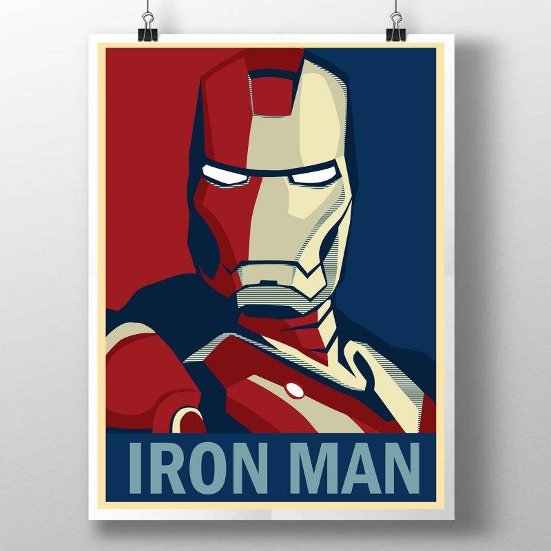 Tony Stark - Iron Man Art, Vinatge, Personalised – Poster | Canvas Wall ...