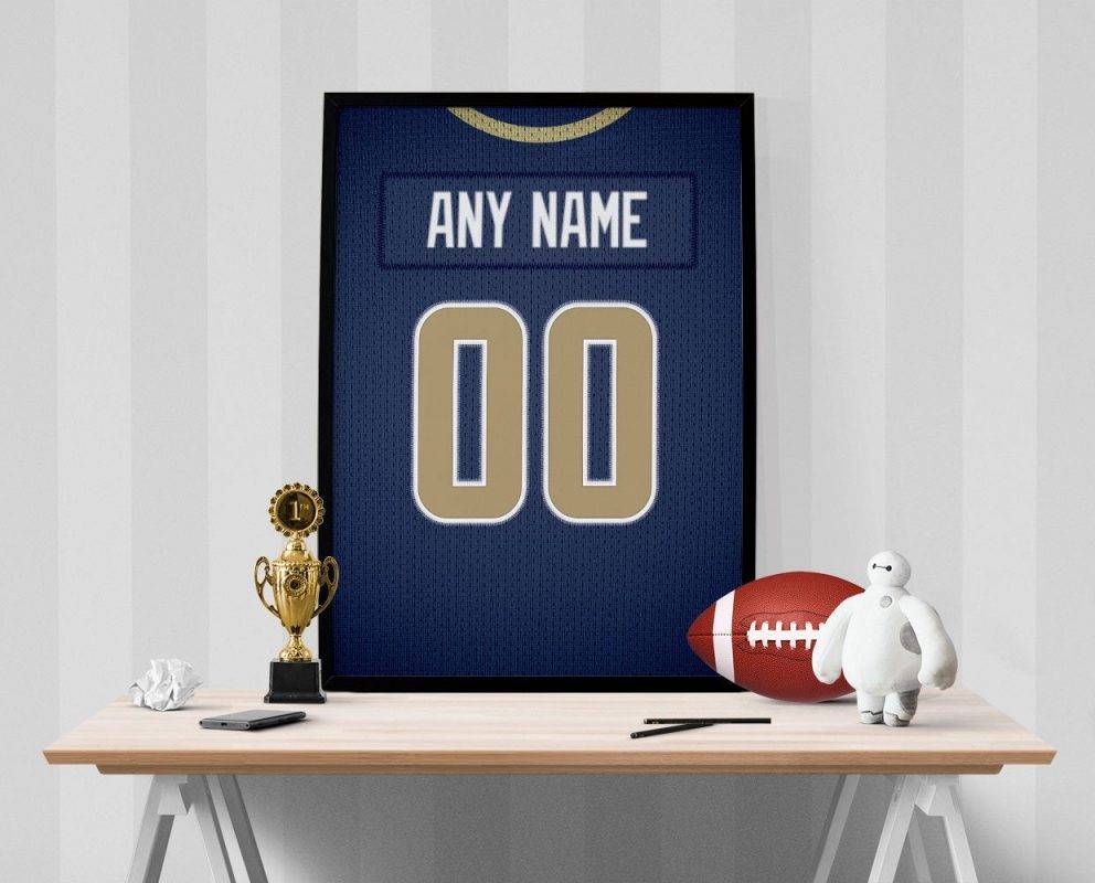 los angeles rams jersey poster print personalized any