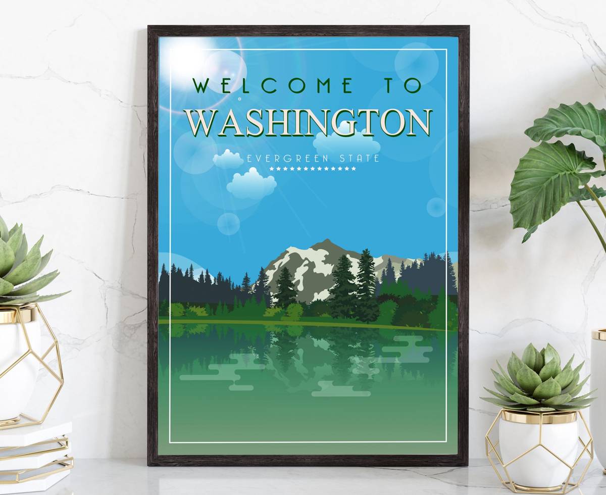 travel poster washington state