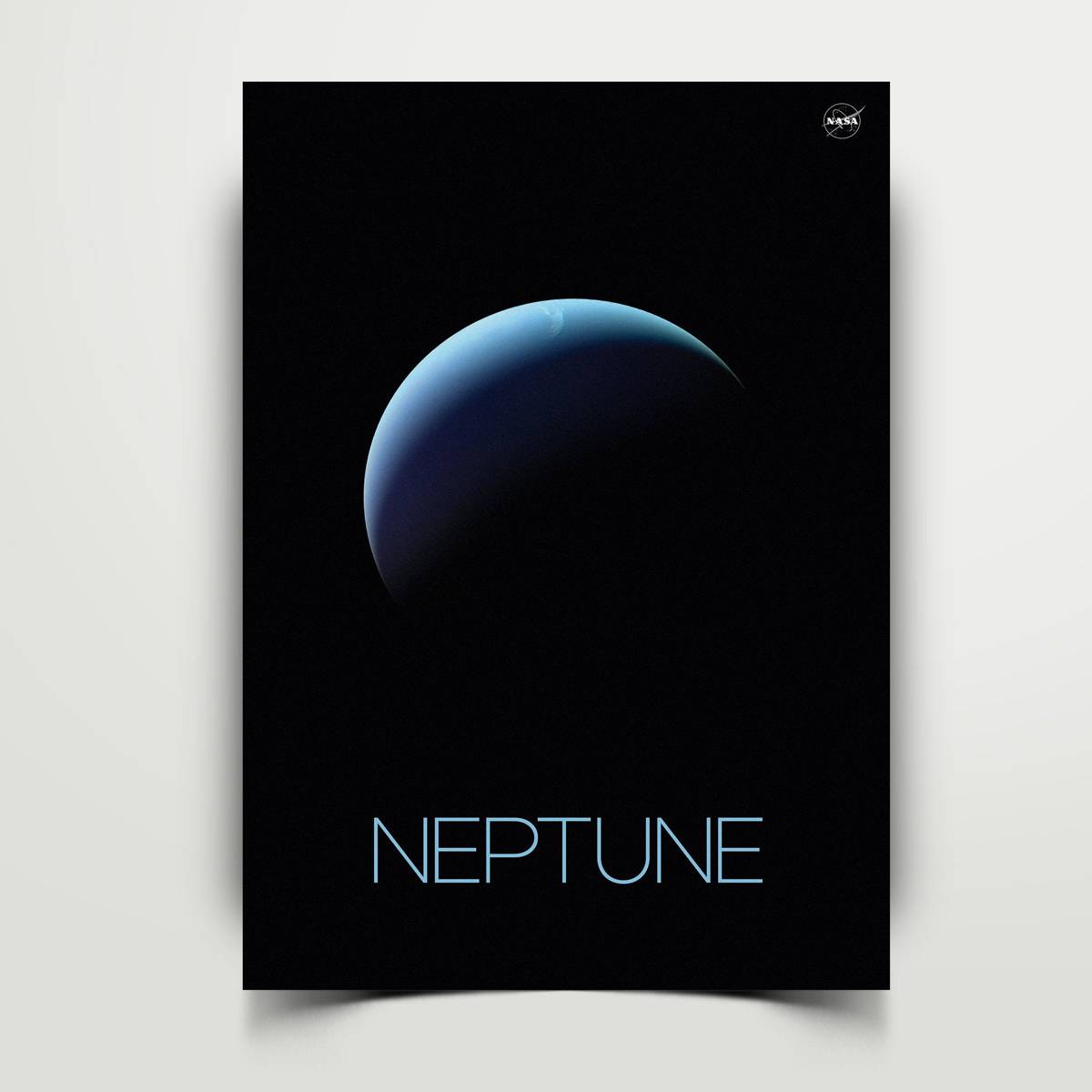 Nasa Our Planets / Neptune Poster Version B – Poster | Canvas Wall Art ...