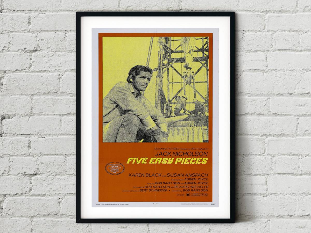 Five Easy Pieces Movie Poster Classic 70'S Vintage Wall Film Art