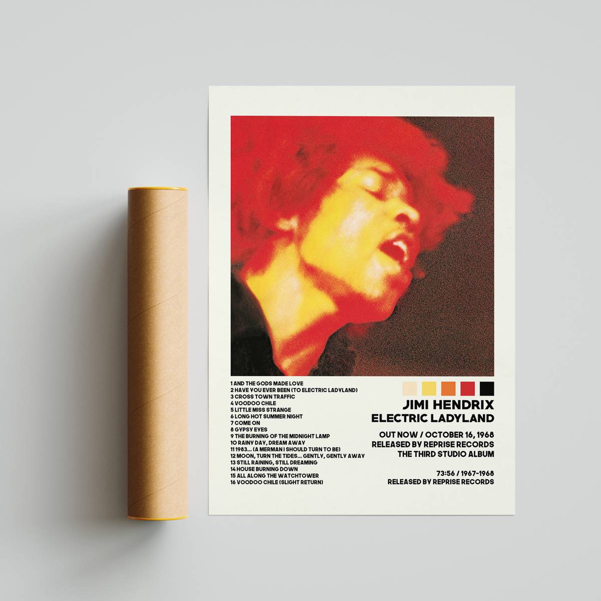 Jimi Hendrix Posters / Electric Ladyland Poster / Album Cover Poster ...