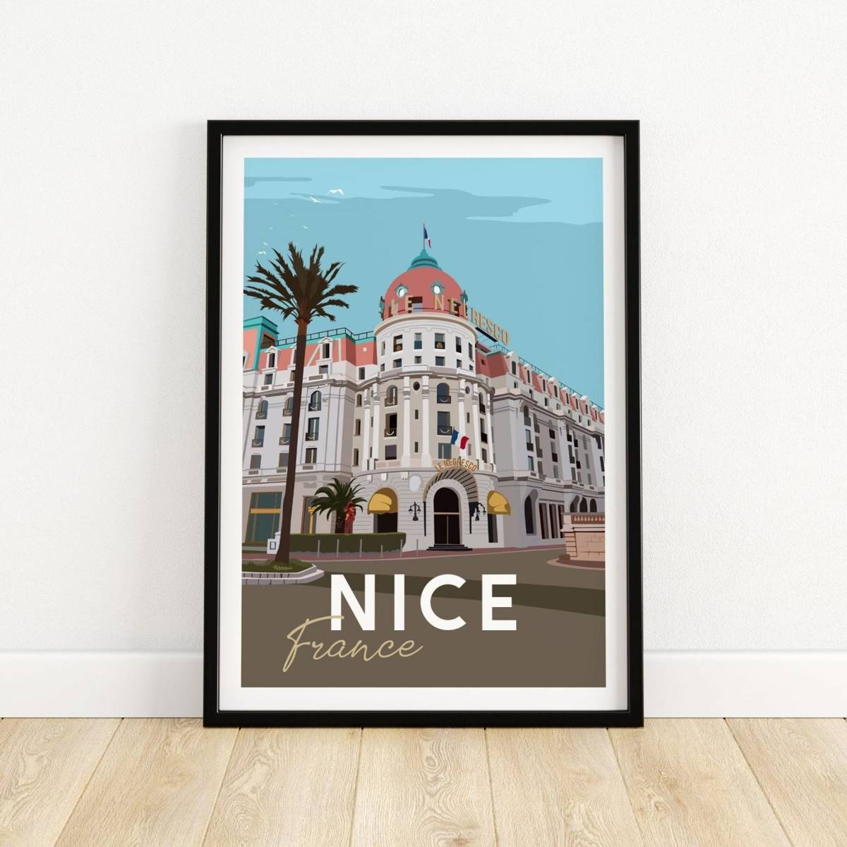 Nice Poster Travel Print France Nice Wall Art Cote Dazur Poster