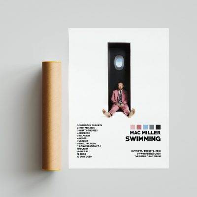 Mac Miller Posters / Swimming Poster / Tracklist Album Cover Poster