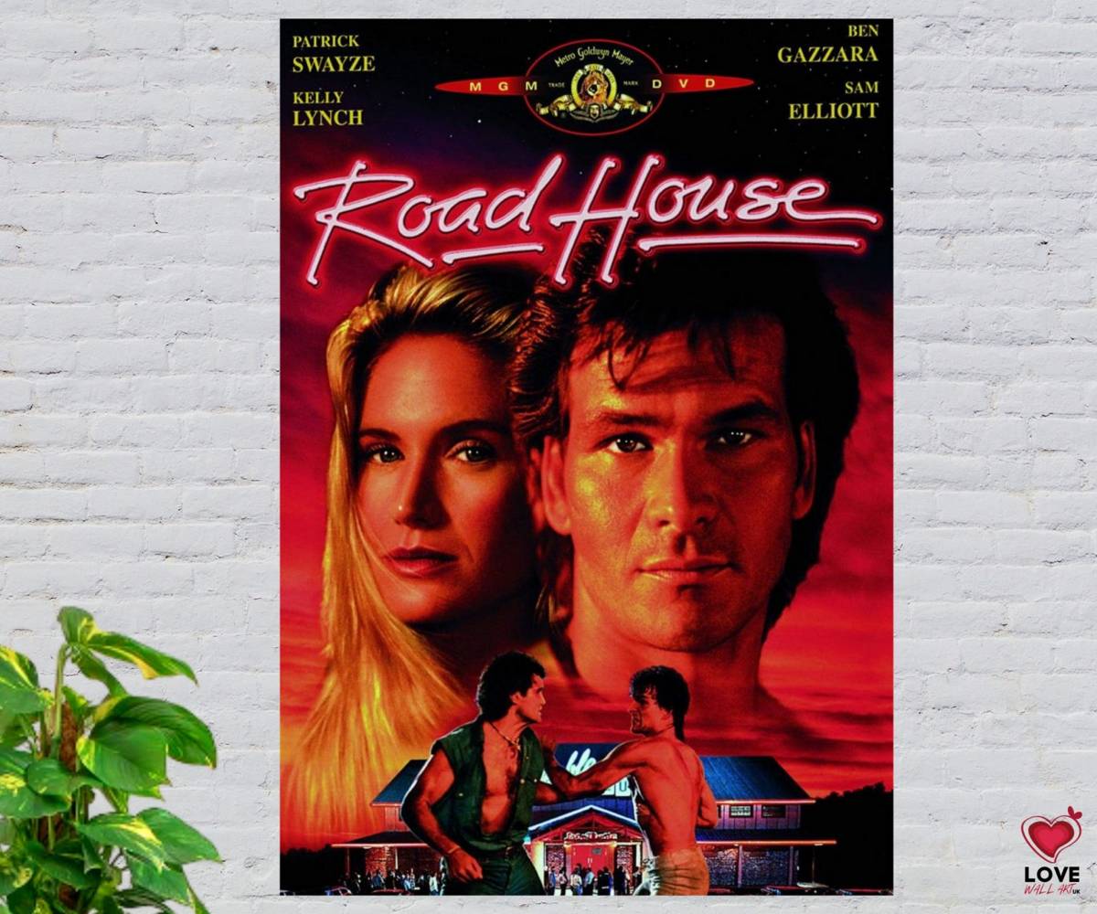 Roadhouse Movie Poster 1989 Patrick Swayze Kelly Lynch Action Movie