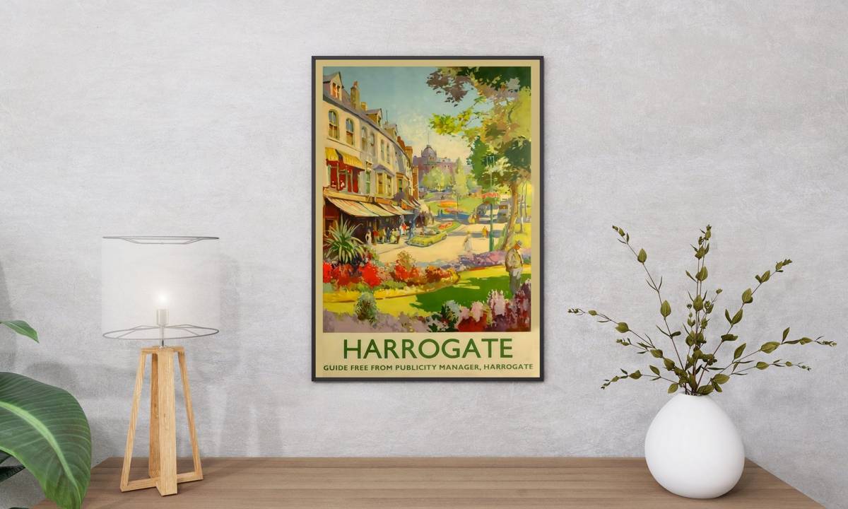 Vintage Travel Posters, Harrogate Poster, England Poster, Travel Art ...