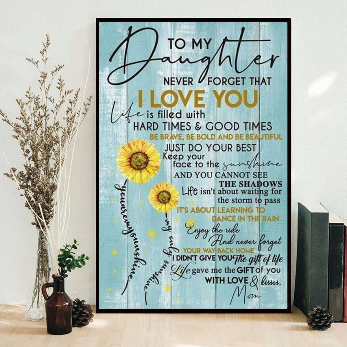 To My Daughter Never Poster,Forget That I Love You Mom , Gift For ...