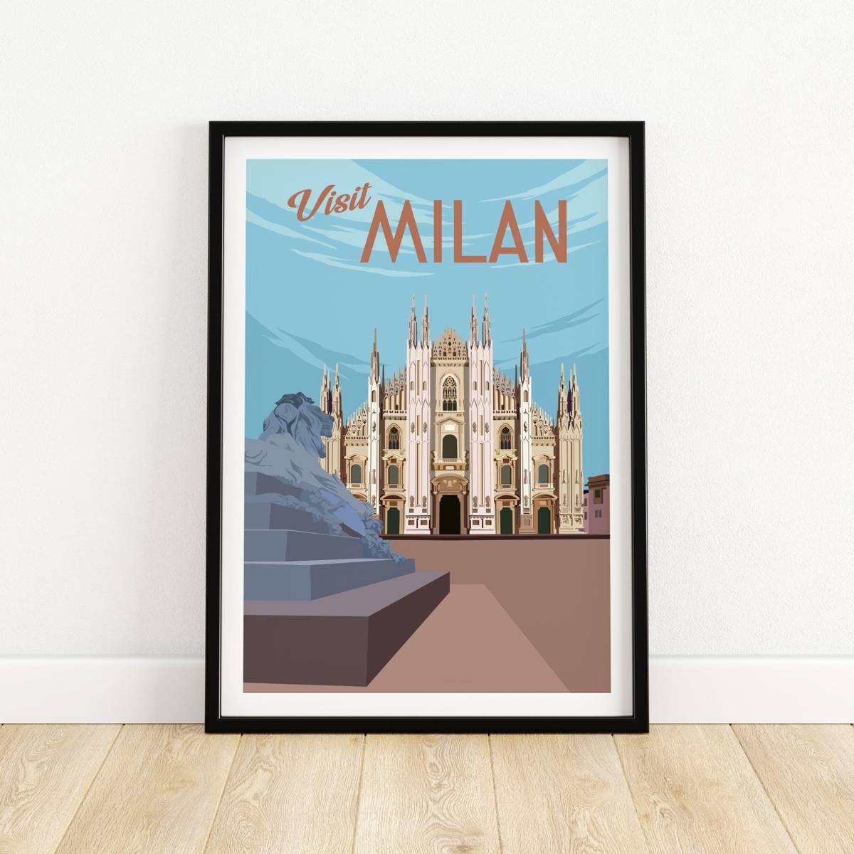 Milan Print - Vintage Travel Poster - Milano Wall Art - Milano Poster ...