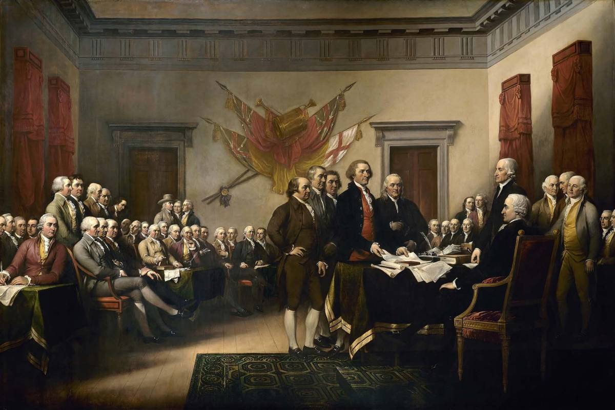 Declaration Of Independence 1776 Presentation To Congress Painting By ...