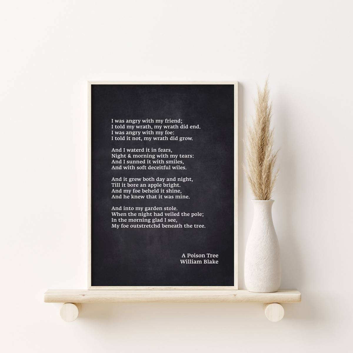 A Poison Tree By William Blake, A Poison Tree Poem Wall Art, William ...