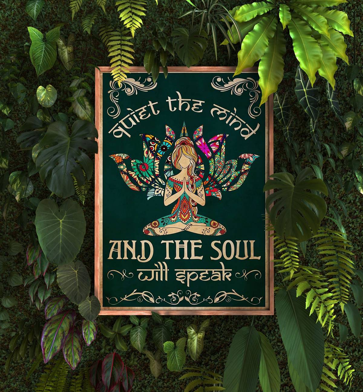 Quiet The Mind And The Soul Will Speak Poster/ Yoga Poster/Yoga Studio ...