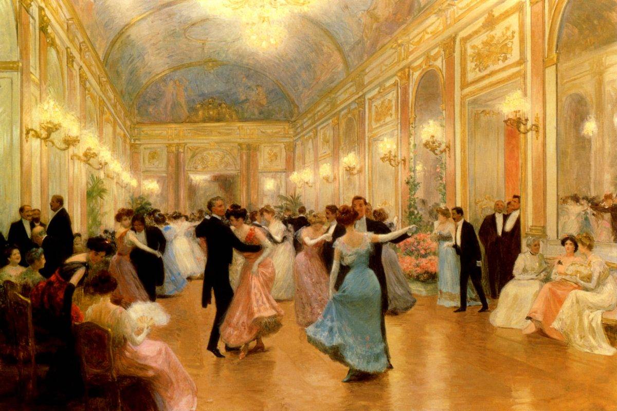 An Elegant Evening Ball Dance Ballroom Dancing Painting By Victor ...