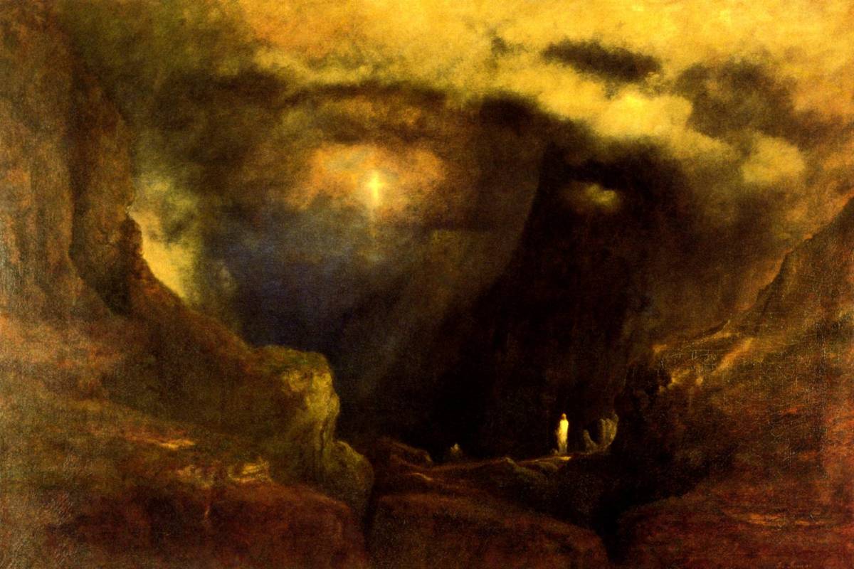 The Valley Of The Shadow Of Death 1867 Allegory Painting By George 