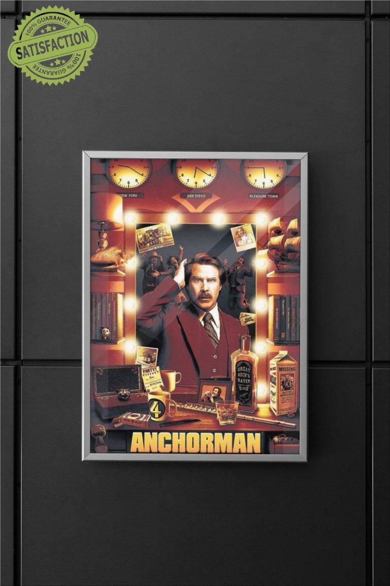 Anchorman Movie Poster, Anchorman Art, Will Ferrell