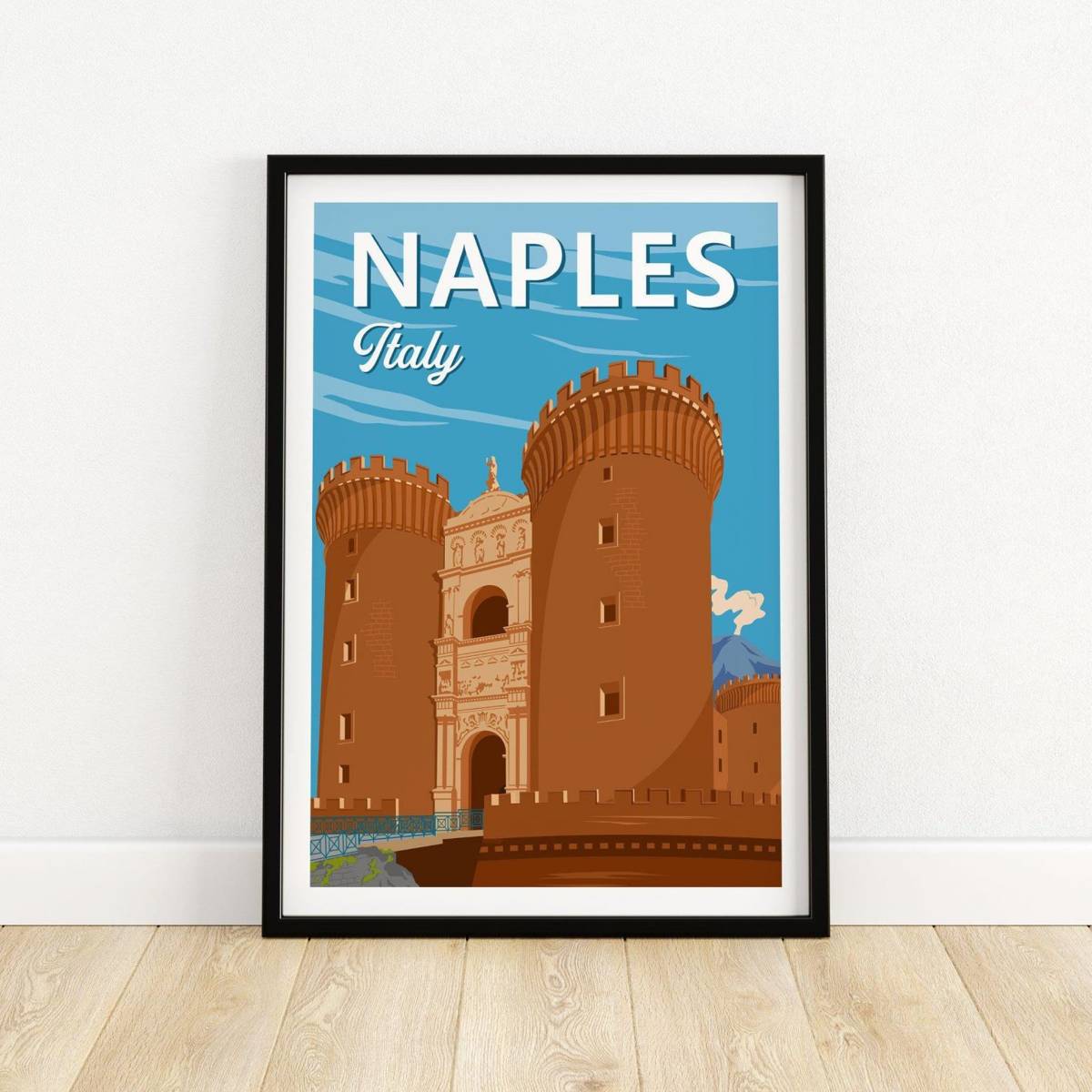 Naples Italy Print Wall Art Travel Poster Home Decor Framed