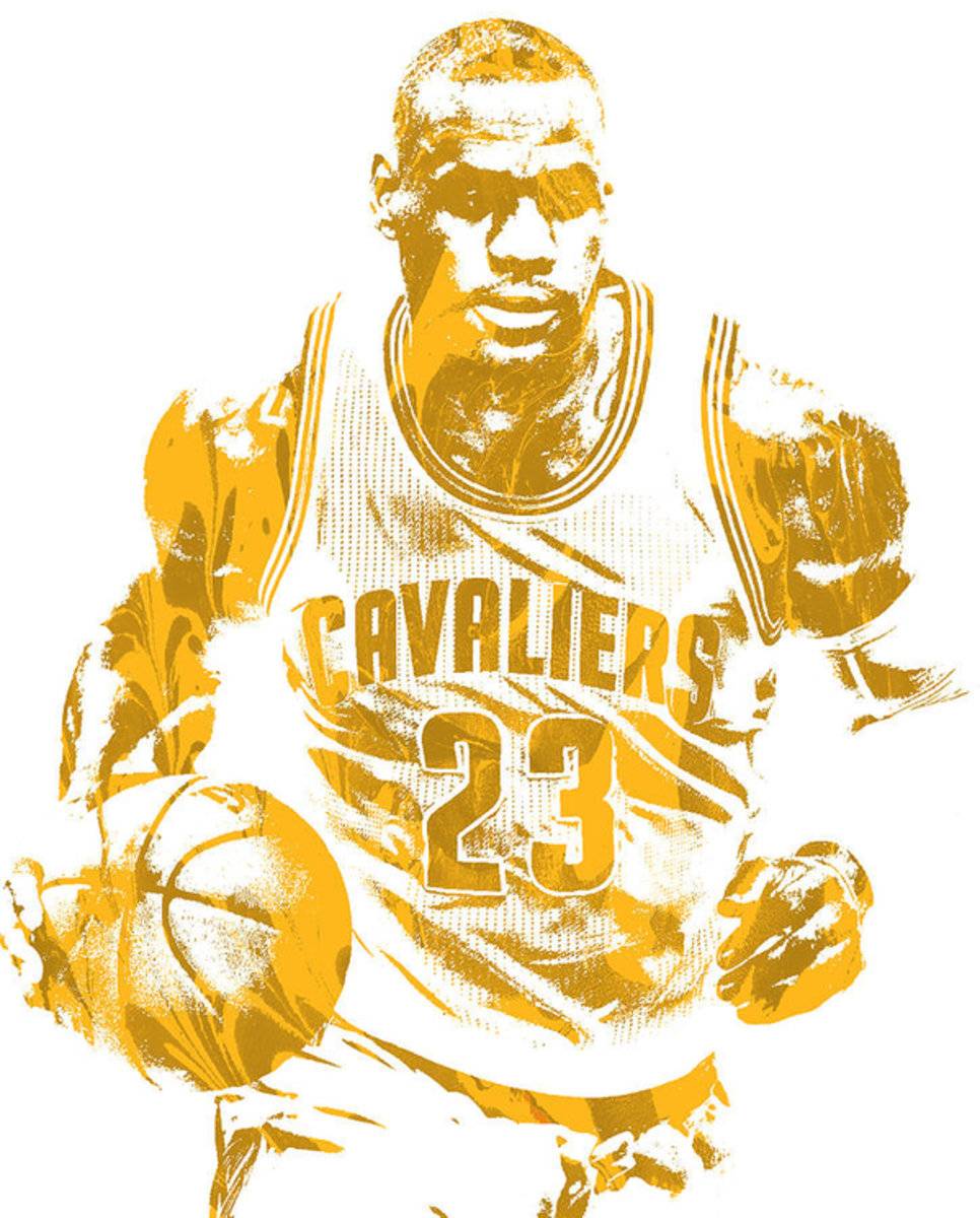 Lebron James Cleveland Cavaliers Pixel Art 200 – Poster | Canvas Wall ...