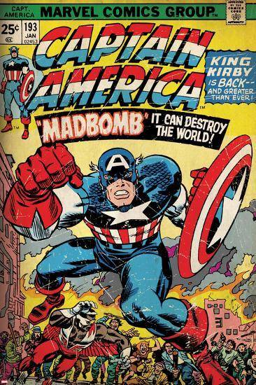 Marvel Comics Retro Style Guide: Captain America – Poster | Canvas Wall ...