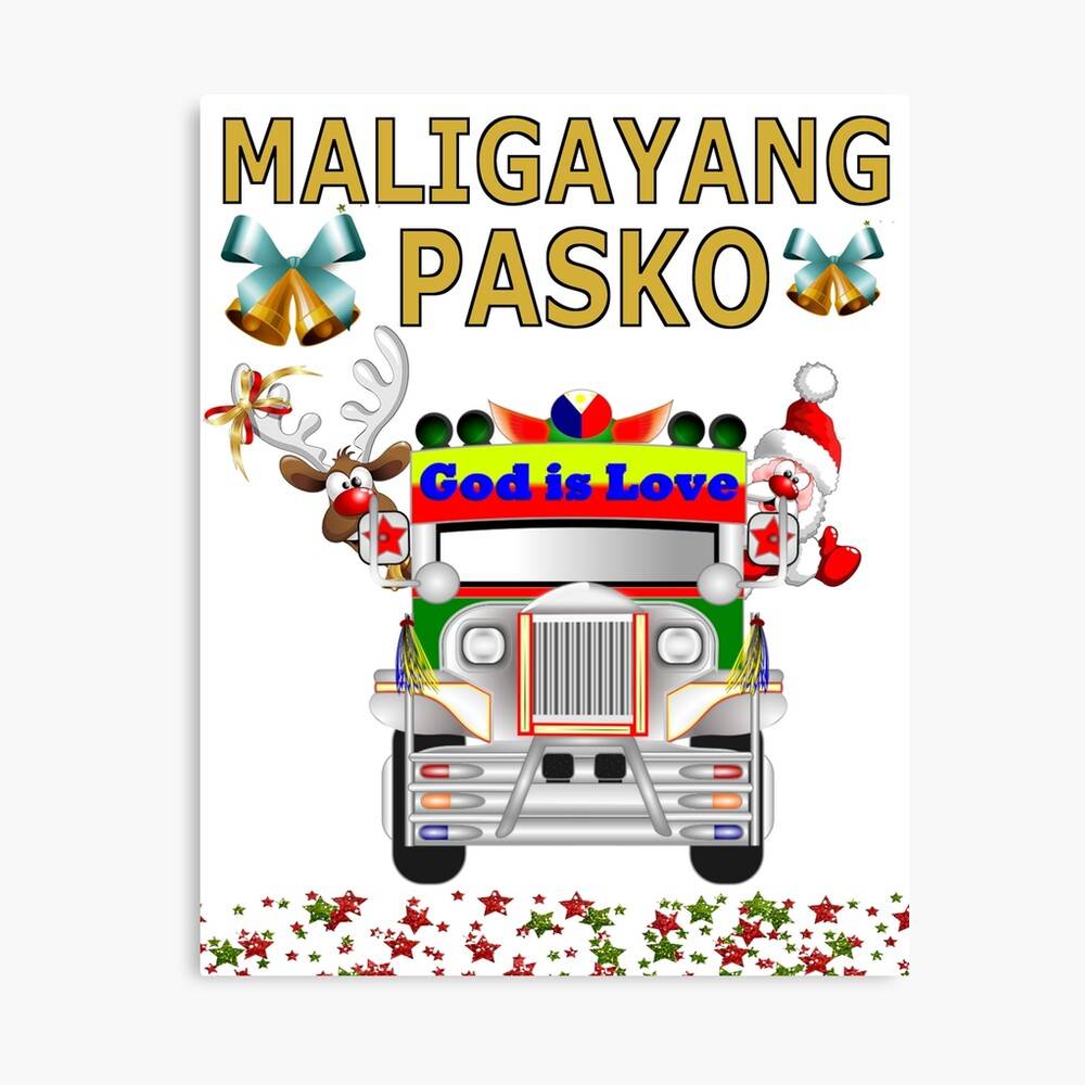 Maligayang Pasko Merry Christmas In Filipino – Poster | Canvas Wall Art ...