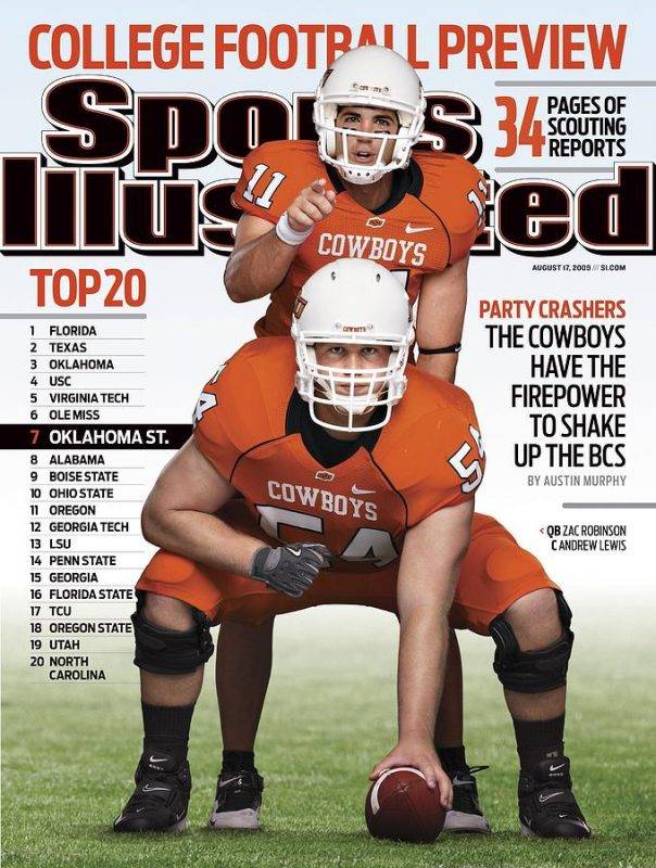 Photograph - Oklahoma State University Qb Zac Robinson 11 And Andrew ...