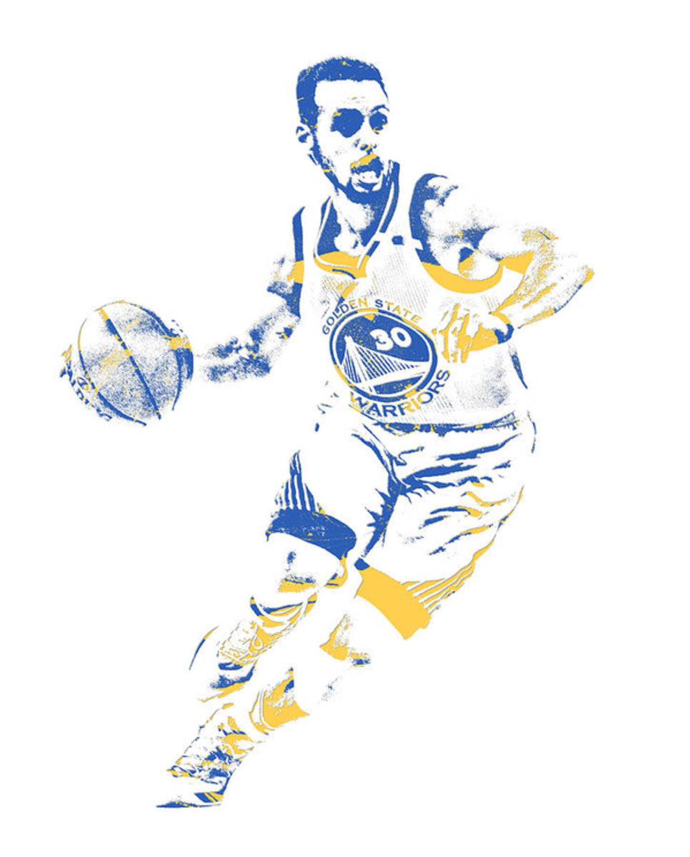 Stephen Curry Golden State Warriors Pixel Art 100 – Poster | Canvas ...