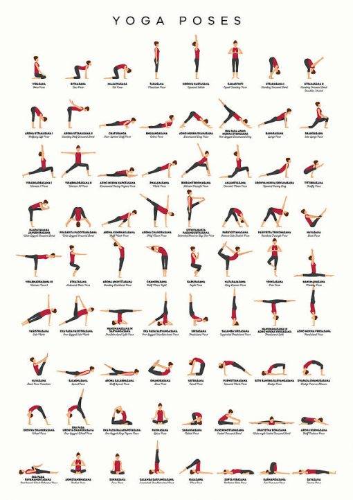 Digital Art - Yoga Poses By Zapista Ou – Poster | Canvas Wall Art Print ...